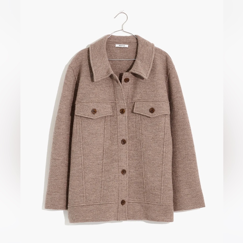 Madewell Boiled Wool Sweater Jacket in a XS - new